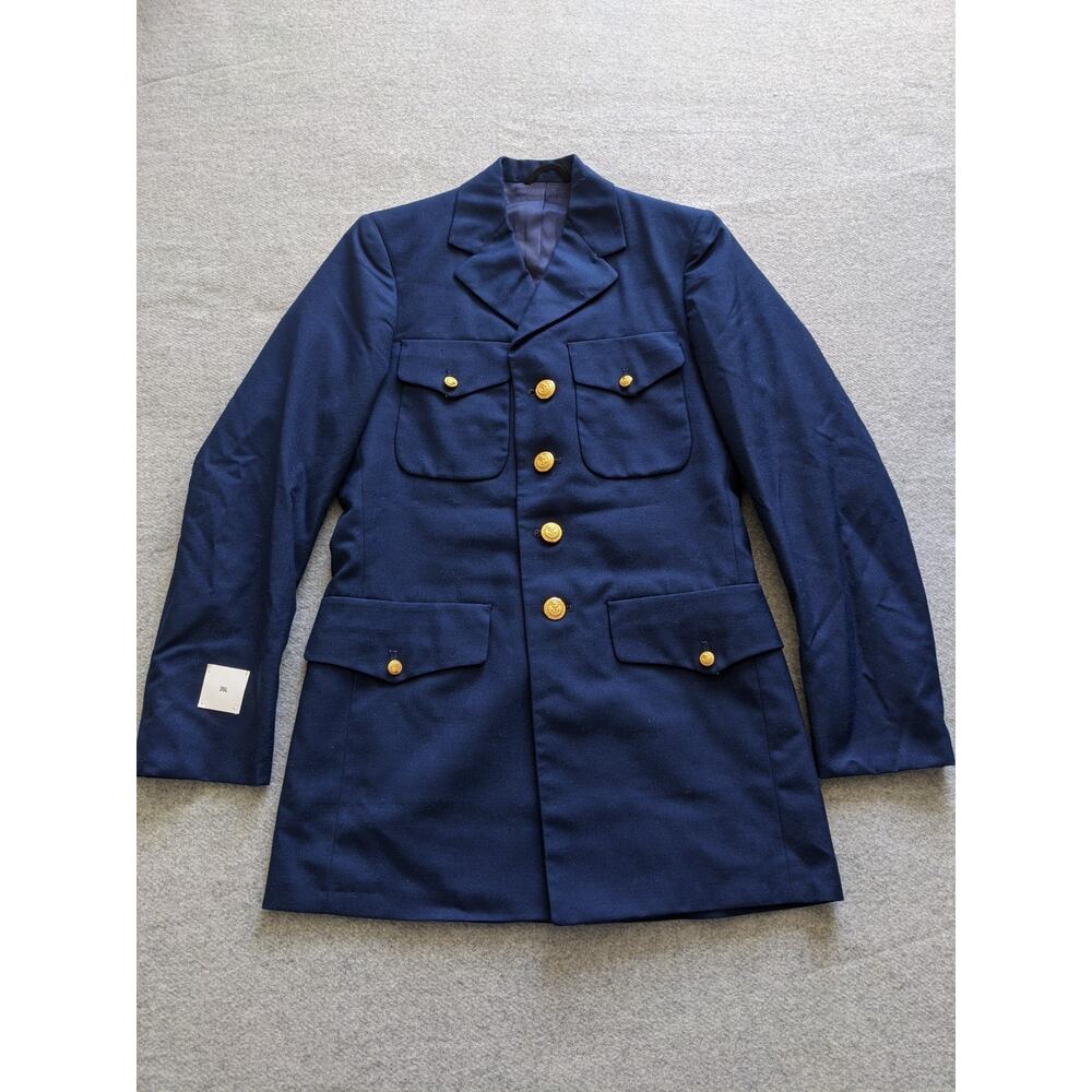Vintage US Coast Guard Jacket Mens Size 35L Blue USCG Enlisted Dress Uniform NWT